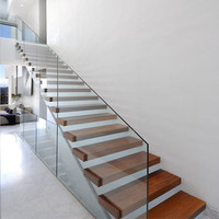 DAIYA — rampe d'escaliers d'intérieur en acier inoxydable, 304 s.s., pour marches, en verre, bricolage, objet en acrylique