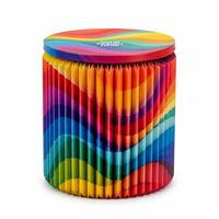 Tabouret en carton imprimé personnalisé coloré, écologique, portable, mobilier pop-up pour l'affichage en magasin et les espaces créatifs