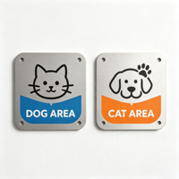 Plaque personnalisée en métal pour animaux de compagnie, gamelle, panier, plaque nominative, cadeau de luxe pour animaux