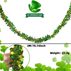 Decoración <span class=keywords><strong>de</strong></span> Fiesta <span class=keywords><strong>de</strong></span> Carnaval, Flecos <span class=keywords><strong>de</strong></span> Fieltro con Trébol Verde <span class=keywords><strong>de</strong></span> <span class=keywords><strong>San</strong></span> <span class=keywords><strong>Patricio</strong></span>, Decoración <span class=keywords><strong>de</strong></span> Ambiente Festivo Irlandés - Product Image 4