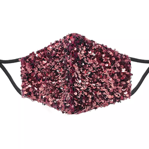 <span class=keywords><strong>Masque</strong></span> facial à paillettes pour femmes pour la vie nocturne <span class=keywords><strong>Masque</strong></span> en <span class=keywords><strong>tissu</strong></span> de fête à la mode et protecteur Noël - Product Image 4