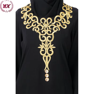 Dubai Ramadan Open Abaya <strong>Dress</strong> Lady's Polyester Outerwear Robe with Open Collar Islamic Clothing for Middle East - Product Image 6