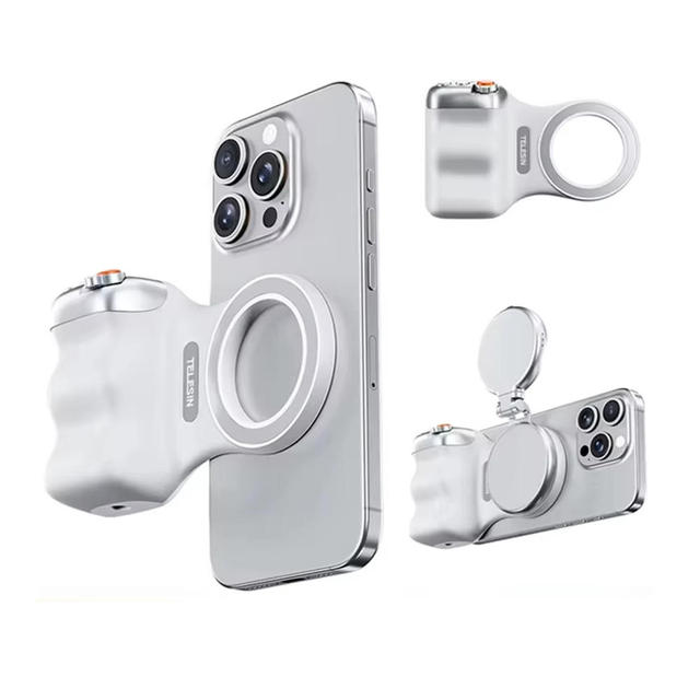 TELESIN Magnetic Phone Camera Shoot Hand Grip Phone Holder Shooting Aid Remote Control Handle for Iphone HUAWEI SAMSUNG Phone