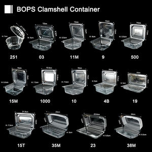 Contenedor Transparente de Plástico Desechable Plegable para Alimentos, Tipo Blister, para Sándwiches, Pasteles, Ensaladas - Product Image 3