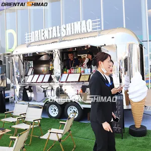 Oriental Shimao Airstream hot sale hamburger stainless steel concession food cart airstream caravan food truck