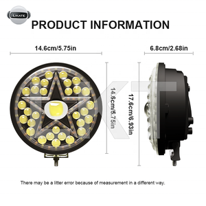ไฟหน้า LED กลม5นิ้วสำหรับ Wrangler <span class=keywords><strong>JL</strong></span> - Product Image 5