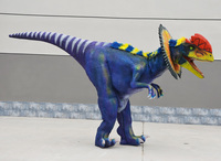 Costume de dinosaure animatronique réaliste sur mesure de Zigong, combinaison électronique respirante pour la marche, idéale pour Halloween, les parcs à thème et les événements commerciaux
