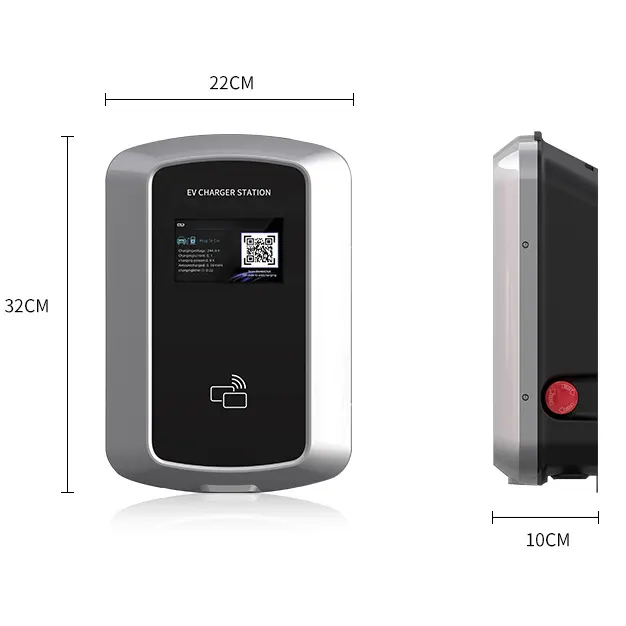 Type 2 Europese Standaard 11kw 22kw 32a Huis Nieuwe Energie Voertuig Draagbare Muur Gemonteerd Snel Ev Auto Laadstation