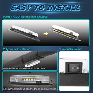 Luz <span class=keywords><strong>LED</strong></span> Ambiental Inalámbrica <span class=keywords><strong>de</strong></span> Dos Intensidades <span class=keywords><strong>de</strong></span> Brillo en Color Blanco, Conexión a Batería <span class=keywords><strong>para</strong></span> Interior <span class=keywords><strong>de</strong></span> Auto, Camioneta, UTV - Product Image 4