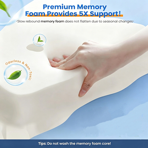 <span class=keywords><strong>Almohada</strong></span> Ergonómica de Espuma Viscoelástica Refrigerante, 15 °   <span class=keywords><strong>Almohada</strong></span> de Soporte Cervical Contorneada para Alivio del Dolor y Sueño Fresco Durante Toda la Noche, Compatible con OEM - Product Image 4