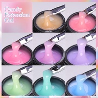 Macaron Construction Gel Laque Extension d'Ongles Fournitures pour Ongles Vente en Gros UV Soak Off Candy Extension Gel