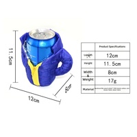 Canette de bière isotherme réutilisable et écologique, de forme personnalisée, avec design de t-shirt et de gilet zippé
