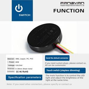 Beliebter 12V 24V 2,5 cm Unsichtbarer Berührungssensor für Holzplatten, Tisch- und Schrankleuchten mit Hand-Sweep Smart-Dimmer-Steuerung - Product Image 3