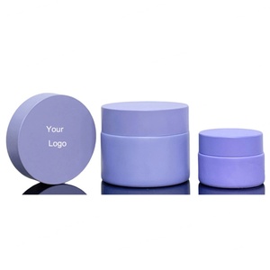 Cosmetic Skincare Packaging 30g 50g 60g Matte Frosted Purple Jar Empty Eye Face Hand Cream Ceramic Glass Jar - Product Image 6