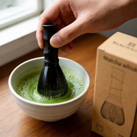 Fouet à Matcha Japonais en Résine Plastique PP de Qualité Alimentaire, Sans Mousse, avec Boîte Kraft – Idéal pour la Confection de Fouets à Thé (Chasen)