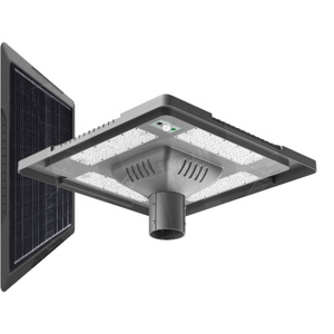 B33TSeries Square Straight Edge Gray Stadium 30 60 90 120 140*70 °   Projecteur extérieur, lampadaire LED solaire pour <span class=keywords><strong>jardin</strong></span> - Product Image 1