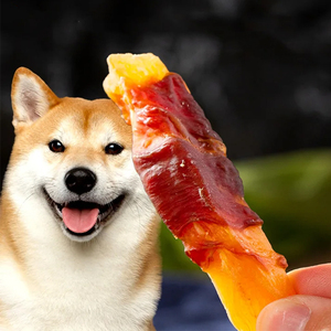 Yüksek kaliteli organik ördek sarılmış tatlı patates tavuk Chew Sticks evcil hayvan yemi yüksek <span class=keywords><strong>Protein</strong></span> köpek eğitim cilt ceket sağlık - Product Image 5