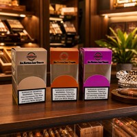 Boîte de présentation personnalisée pour cigares, vide, en carton, pour comptoir, avec fenêtre et fermeture à glissière refermable, pour emballage de cigares et vente au détail