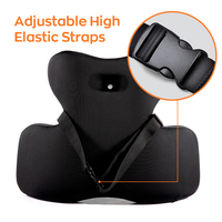 Coussin de siège ergonomique entièrement enveloppant en mousse à mémoire de forme, réglable et personnalisable, pour chaise de bureau ou de voiture, soulagement de la douleur au coccyx et lombaire