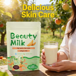 Poudre de Collagène Premium au Melon et au Lait 180g, Peptides de Collagène <span class=keywords><strong>Marin</strong></span> et Glutathion pour une Peau Éclatante et un Teint Unifié - Product Image 3