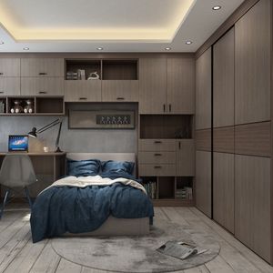 Armoire-penderie sur mesure YALIG avec porte coulissante automatique italienne ouverte - Product Image 6