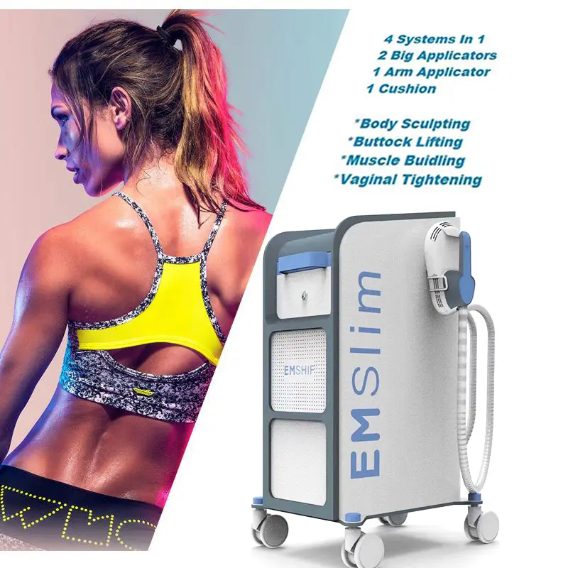 Hot Product Lose Weight 4 Handles 7 Tesla Ems Electrical Muscle Stimulation Body Sculpting Emslim Machine / Emslim Neo With Rf