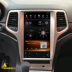 วิทยุติดรถยนต์หน้าจอแนวตั้ง13.6นิ้ว Tesla สำหรับ Jeep Grand Cherokee 2014-2020 GPS CarPlay Android 11เครื่องเล่นวิดีโอมัลติมีเดียสำหรับรถยนต์