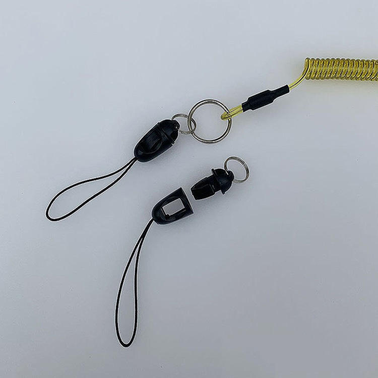 Cordino Corto Nero Con Gancio Ovale Staccabile Per Portachiavi E Accessori - Foto 2