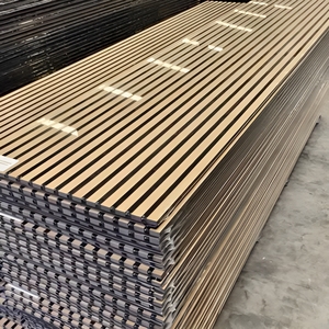 Tấm ốp tường bằng gỗ thanh, trang trí nội thất, hấp thụ âm thanh, làm từ <span class=keywords><strong>MDF</strong></span> PET, tấm cách âm, giảm tiếng ồn, dùng cho kho hàng, phòng ngủ - Product Image 2
