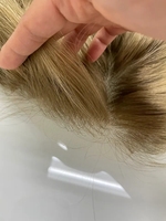 Novedad en peluquín de cabello humano europeo alineado con cutícula 100% para mujer, tupé de cabello humano mono rubio ceniza 3x5 5x6