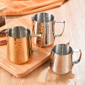 Brocca per Montare il Latte in Acciaio Inox da 350ml, Moderna ed Ecologica, con Beccuccio per <span class=keywords><strong>Caffè</strong></span> e Latte Art - Product Image 1