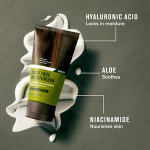 Lotion pour le <span class=keywords><strong>visage</strong></span> en marque propre avec des minéraux naturels de la mer Morte, hydratation intense, <span class=keywords><strong>soin</strong></span> apaisant après-rasage pour peaux sèches, utilisation quotidienne - Product Image 1