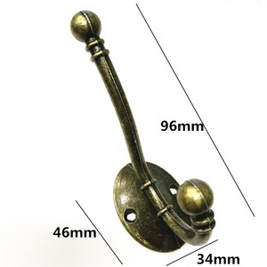 Thiết Kế Mới Hợp Kim Kẽm Heavy Duty Antique Bronze Mộc Mạc Tường Gắn Vít Trong Coat Khăn Robe Hat Hanger Hook - Product Image 3