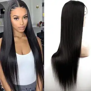 Human Hair and Synthetic Wig Different Colors Human Hair Lace Front Wig Hot Style 8-32 Inches 1 Piece Brazilian Hair Water Wave