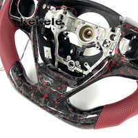 Volant en fibre de carbone LED forgé rouge pour Toyota Corolla 2013-2018, haute qualité, personnalisable, perforé avec levier de vitesses
