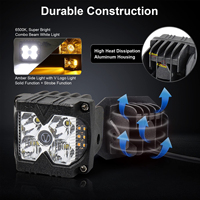Luz Led estroboscópica para coche, motocicleta, camión, todoterreno, 4x4, 3 pulgadas, trabajo lateral, 40w