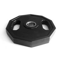 Umet Plaque de poids durable à deux trous en acier caoutchouté de haute qualité pour l'entraînement de force, modèle personnalisé