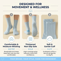 Chaussettes de yoga antidérapantes populaires pour femmes, fabrication OEM, vente en gros, chaussettes de sport professionnelles pour Pilates, chaussettes en coton biologique doux