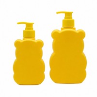 Conteneur à pompe plat en HDPE de 300 ml et 500 ml pour savon liquide, shampoing, bain de bébé, personnalisé, mignon, OEM, ODM