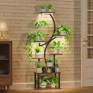 Support pour plantes d'intérieur en demi-<span class=keywords><strong>lune</strong></span> avec support à fleurs Light Grow Lights Love, 8 niveaux en métal-6 niveaux d'étagère pour plantes d'intérieur - Product Image 5