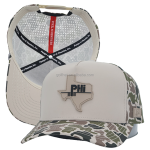 OEM Laser Cut <b>Hat</b> <b>Waterproof</b> Custom Hydro Breathable <b>Waterproof</b> <b>Hat</b> High Quality Custom PVC Logo 5 Panel Camo Laser Holes Cap - Product Image 3