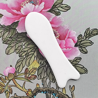 Outil de grattage de Corée Massage 95 Céramique Gua sha Structure faciale en céramique mate Robuste Corps entier Blanc Noir Planche à gratter
