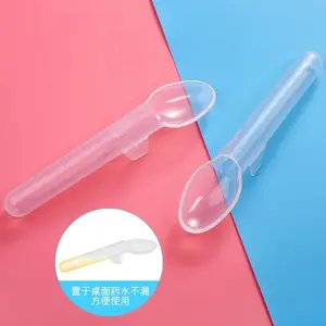 10ml Small Plastic PP Transparent Measuring Spoon For Baby Infant Feeding