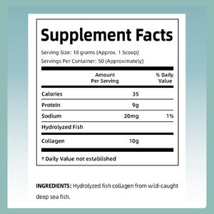 Nuevo Suplemento de Colágeno Marino en Polvo para Piel, Cabello, Uñas y Articulaciones para Adultos - Product Image 6