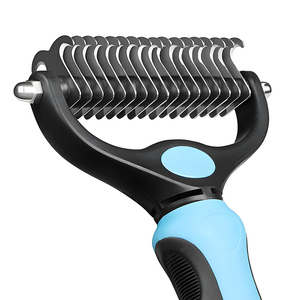 Cấp bằng sáng chế hai mặt thép không gỉ Pet chải chuốt bàn chải thiết kế đơn giản Cat Dog undercoat cào Lược Công cụ deshedding tóc - Product Image 4