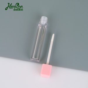 Tube plastique vide personnalisé pour gloss à lèvres, transparent, carré, en plastique, avec <span class=keywords><strong>baguette</strong></span>, récipient rose, pièces, 5ml - Product Image 6