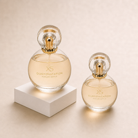 Flacon de parfum sphérique en verre 30ml 50ml 100ml, flacon pulvérisateur en forme de boule avec capuchon en cristal facetté, logo personnalisé