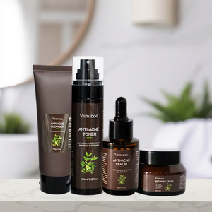 Ensemble de soins de la <span class=keywords><strong>peau</strong></span> du visage à l'acide salicylique en gros, crème, lotion, essence, sérum, cosmétiques, beauté, kit de soins de la <span class=keywords><strong>peau</strong></span> du visage biologique végétalien - Product Image 1