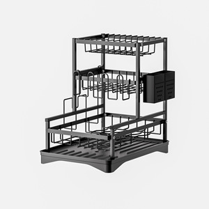 Sea Shark Dish Rack Carbon Steel Multi-functional Countertop Draining Rack For Kitchen Storage - Product Image 5