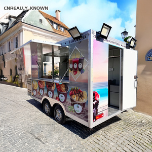 Camion de restauration rapide, cuisine commerciale de rue, remorques, chariot à hamburgers, frites, pizza, hot-dogs, restaurant mobile entièrement équipé à vendre - Product Image 1